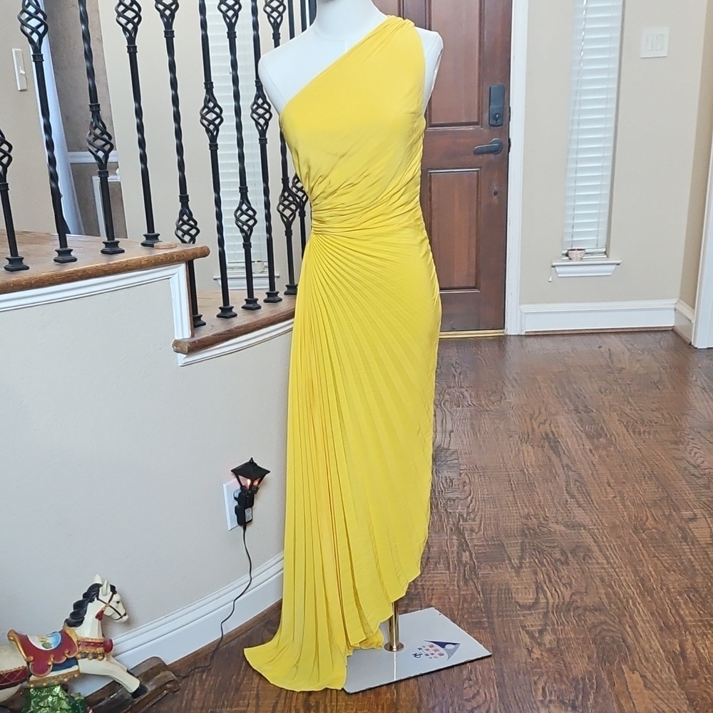 A.L.C. Sunny Yellow One-Shoulder Gown